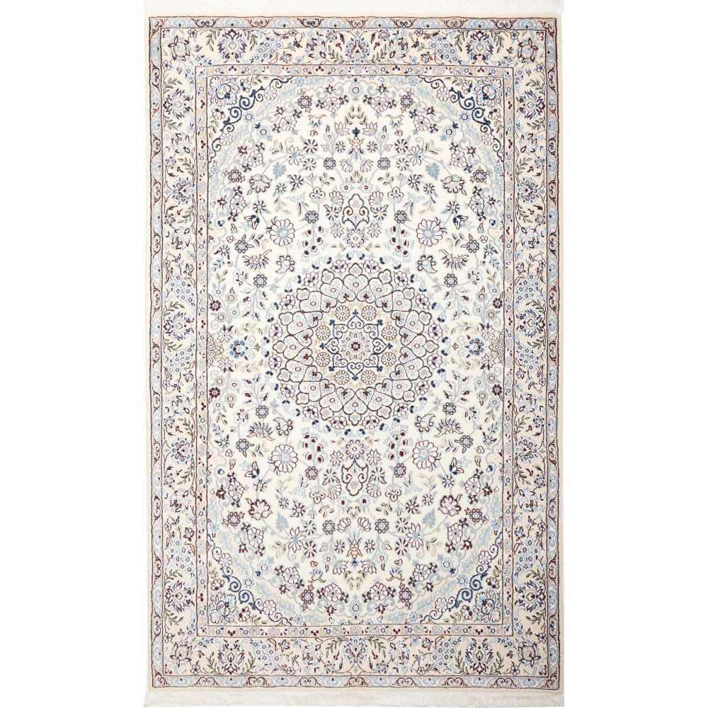 Tappeto Nain 9La Persia bianco grigio 135x218 Tappeto Nain 9La Persia bianco grigio 135x218