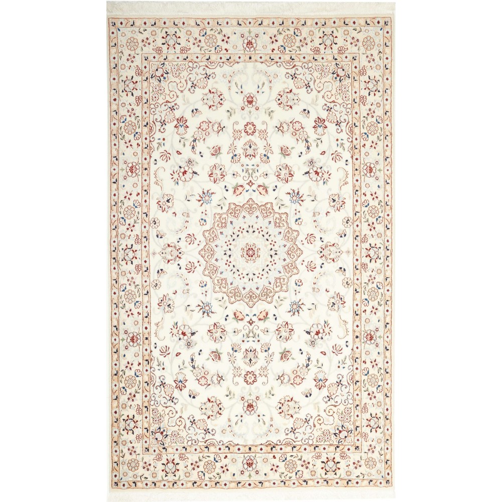 Tappeto Nain 9La Persia bianco beige 127x214 Tappeto Nain 9La Persia bianco beige 127x214
