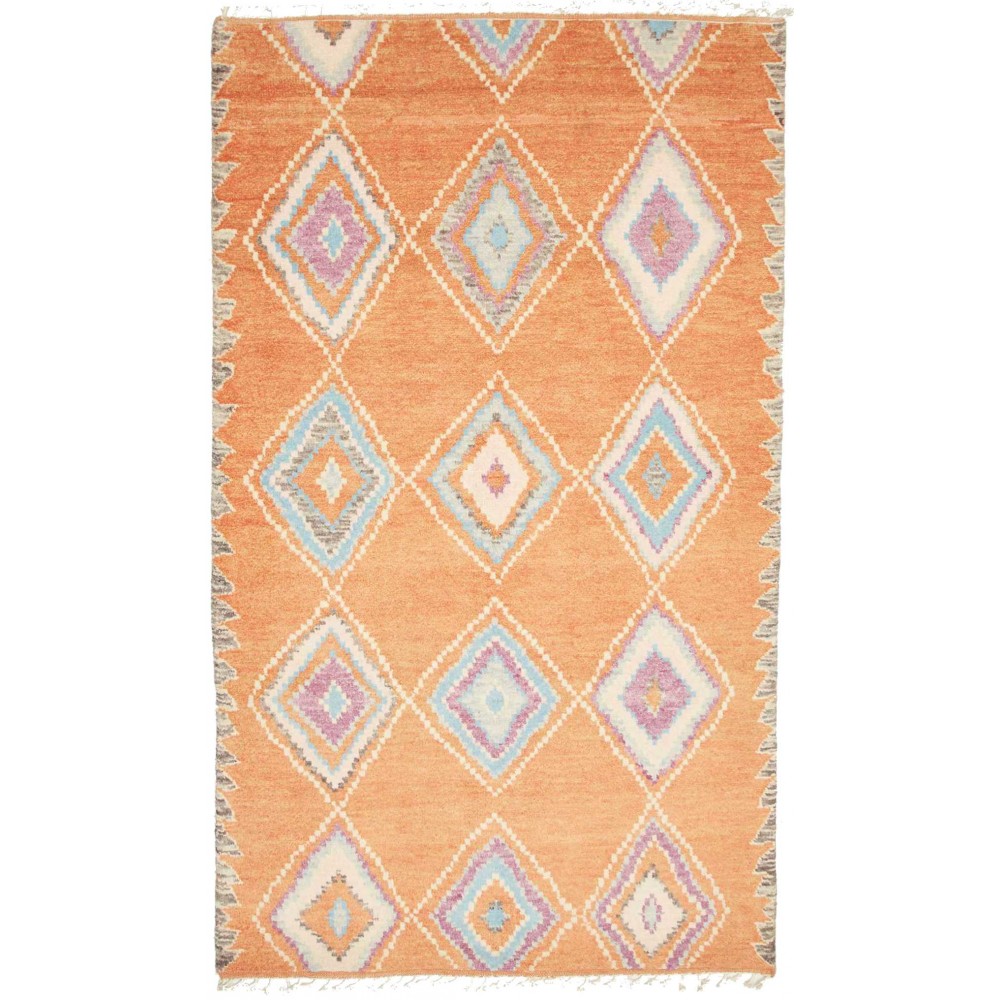 Tappeto Gabbeh Marrakech Pakistan marrone bianco 145x246 Tappeto Gabbeh Marrakech Pakistan marrone bianco 145x246