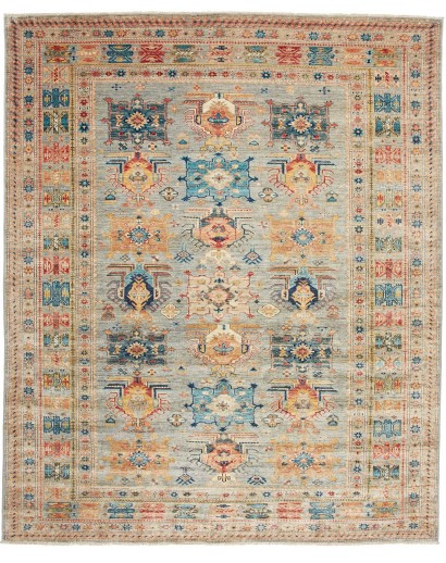 Tappeto Kazak Fine Pakistan marrone grigio 207x249