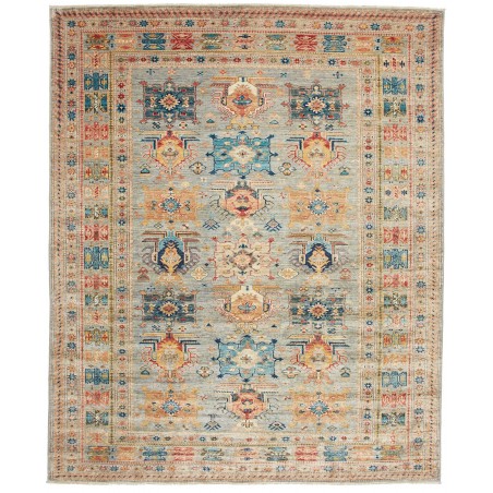 Tappeto Kazak Fine Pakistan marrone grigio 207x249