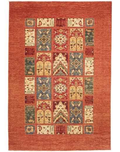 Tappeto Bakhteari Pakistan rosso marrone 204x300