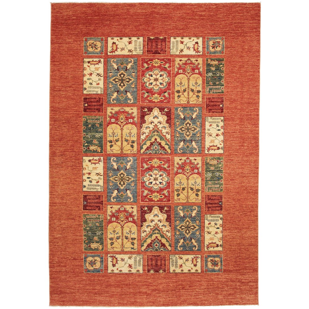 Tappeto Bakhteari Pakistan rosso marrone 204x300 Tappeto Bakhteari Pakistan rosso marrone 204x300