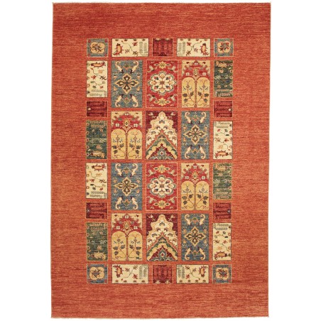 Tappeto Bakhteari Pakistan rosso marrone 204x300