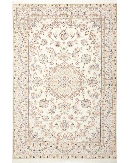 Tappeto Nain 9La Persia bianco azzurro 132x203