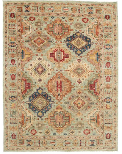Tappeto Tribal Pakistan marrone grigio 169x224