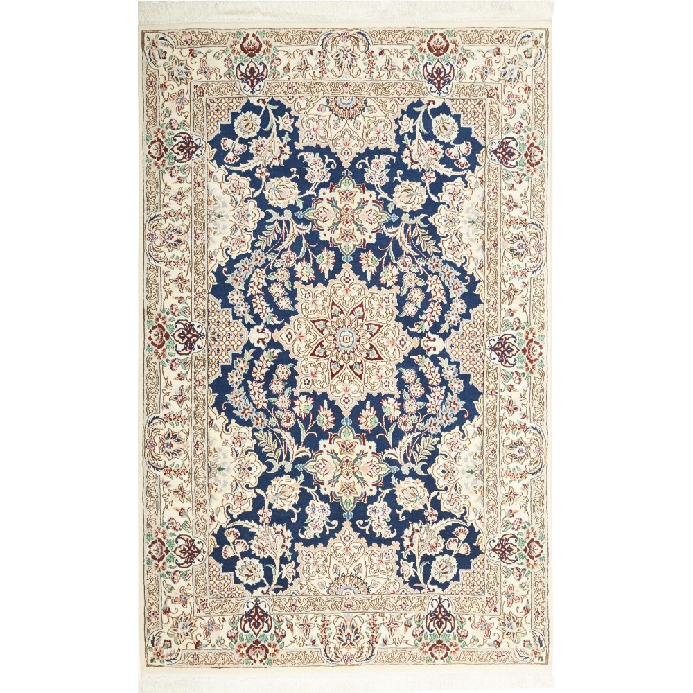 Tappeto Nain 9La Persia bianco grigio 124x197 Tappeto Nain 9La Persia bianco grigio 124x197