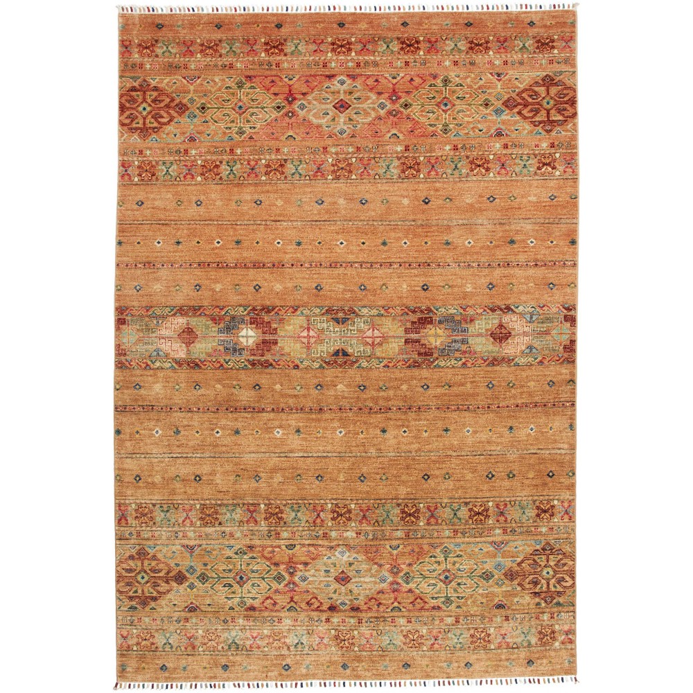 Tappeto Rubin Pakistan arancione grigio 166x247 Tappeto Rubin Pakistan arancione grigio 166x247