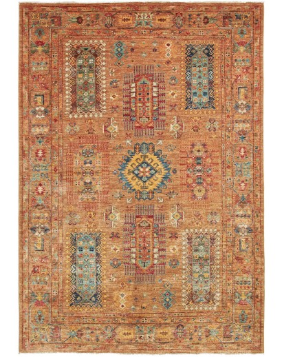 Tappeto Tribal Pakistan arancione grigio 171x244