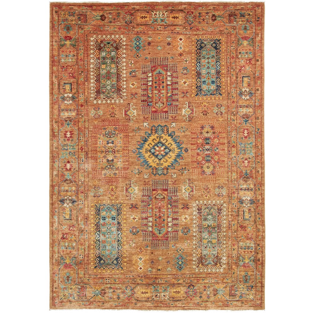 Tappeto Tribal Pakistan arancione grigio 171x244 Tappeto Tribal Pakistan arancione grigio 171x244