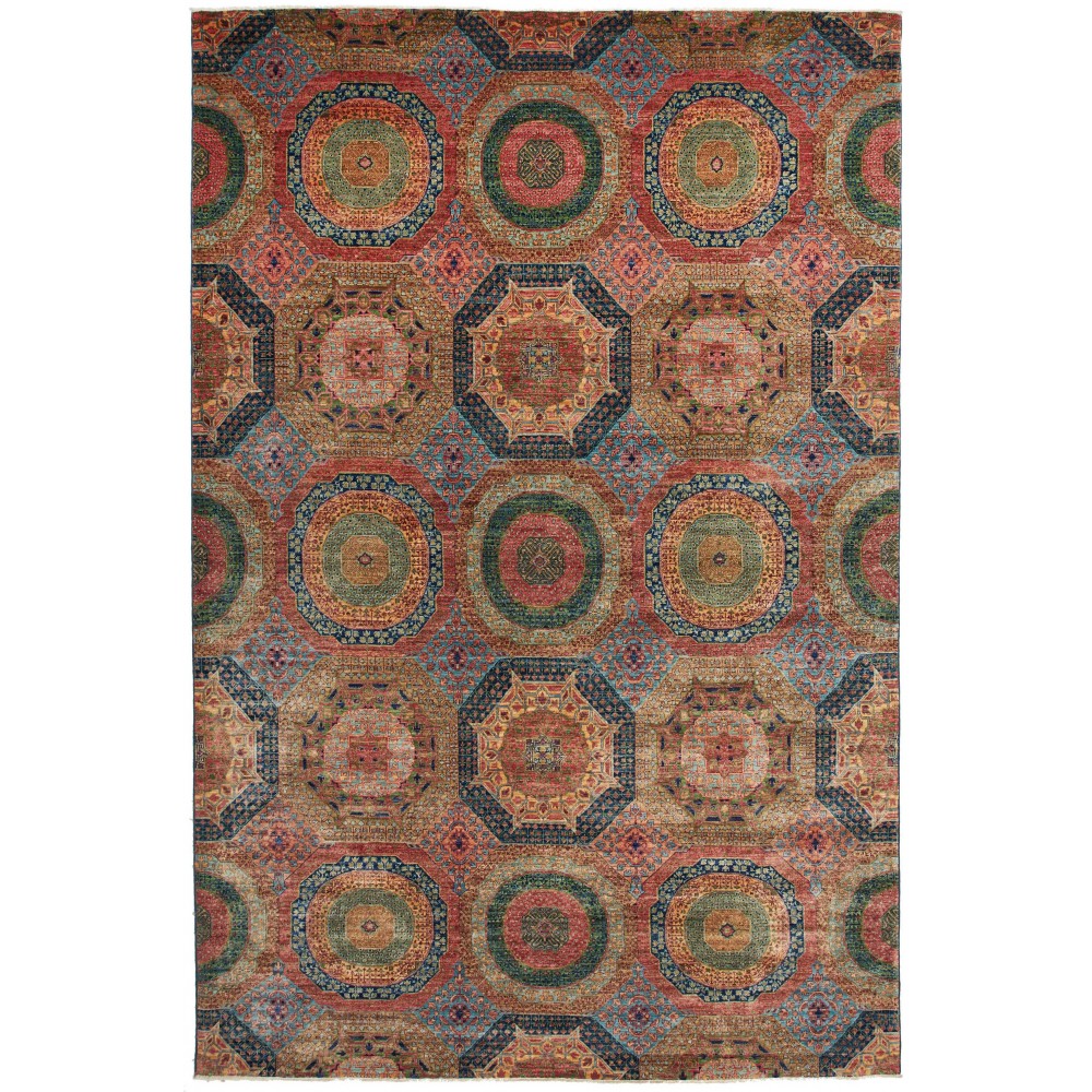 Tappeto Mamlouk Pakistan azzurro bianco 203x305 Tappeto Mamlouk Pakistan azzurro bianco 203x305