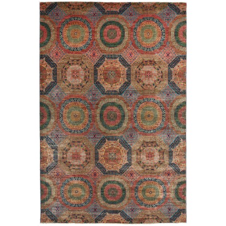 Tappeto Mamlouk Pakistan azzurro bianco 203x305