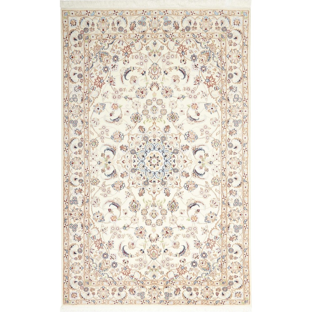 Tappeto Nain 9La Persia bianco beige 133x212 Tappeto Nain 9La Persia bianco beige 133x212