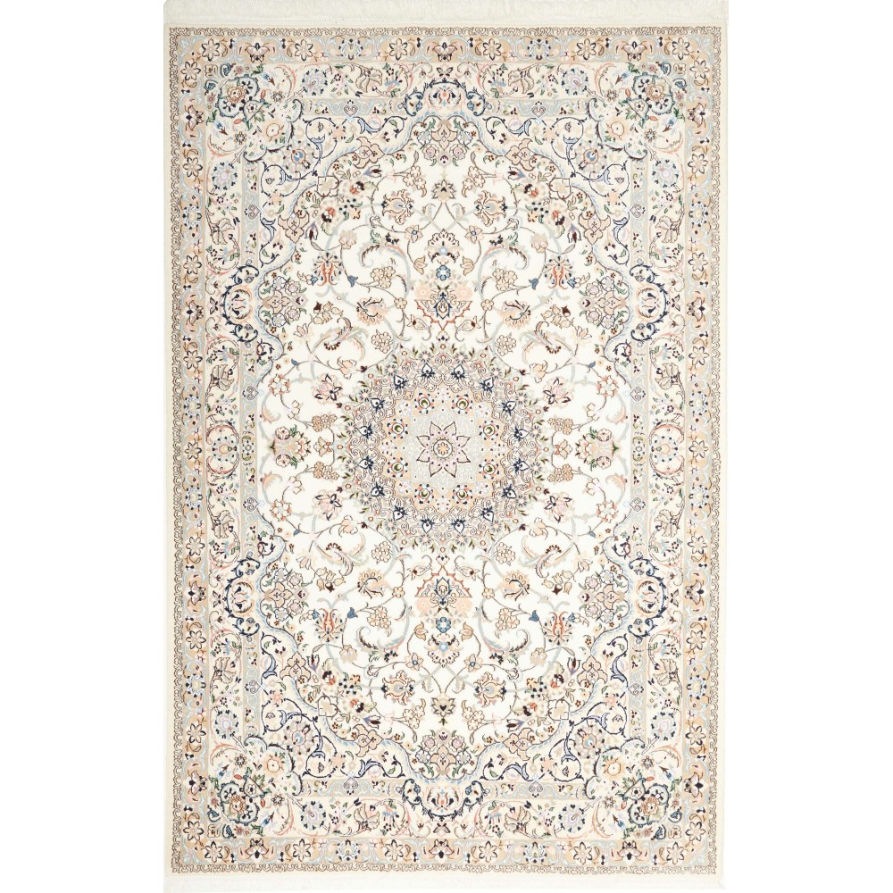 Tappeto Nain 9La Persia bianco marrone 160x247 Tappeto Nain 9La Persia bianco marrone 160x247