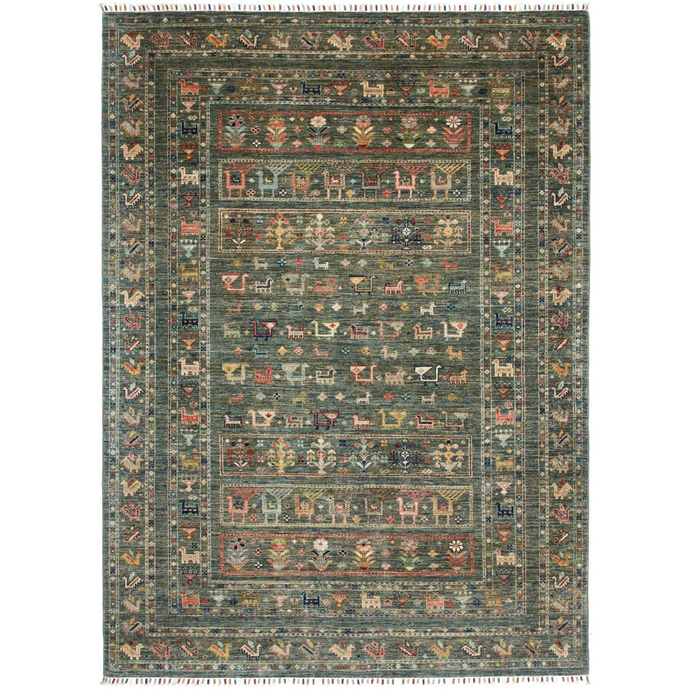 Tappeto Rubin Pakistan azzurro marrone 167x231 Tappeto Rubin Pakistan azzurro marrone 167x231