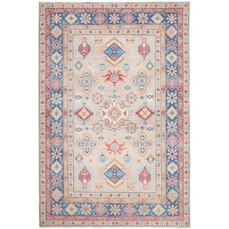 Tappeto Kazak Afghanistan beige grigio 200x301