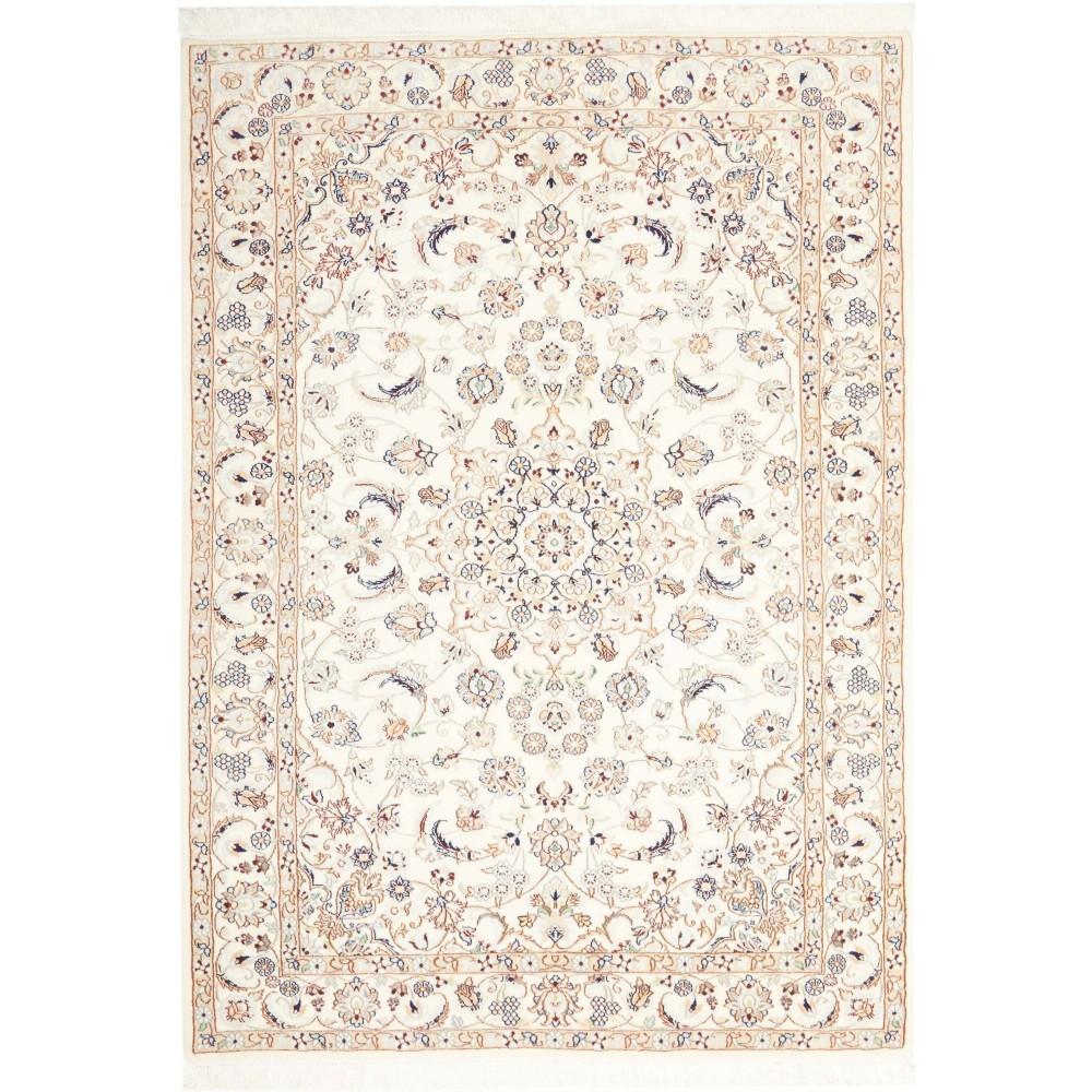 Tappeto Nain 9La Persia bianco azzurro 138x193 Tappeto Nain 9La Persia bianco azzurro 138x193