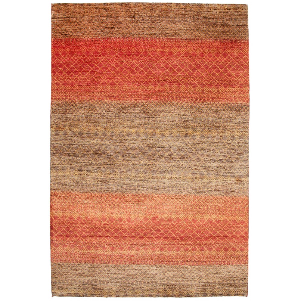 Tappeto Royal Gabbeh Pakistan arancione marrone 197x295 Tappeto Royal Gabbeh Pakistan arancione marrone 197x295