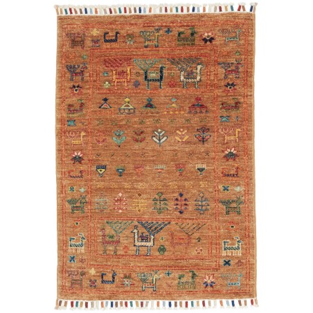 Tappeto Rubin Pakistan arancione bianco 60x89