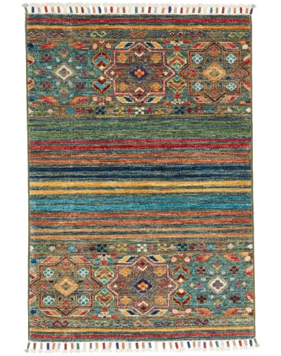Tappeto Rubin Pakistan azzurro arancione 65x96
