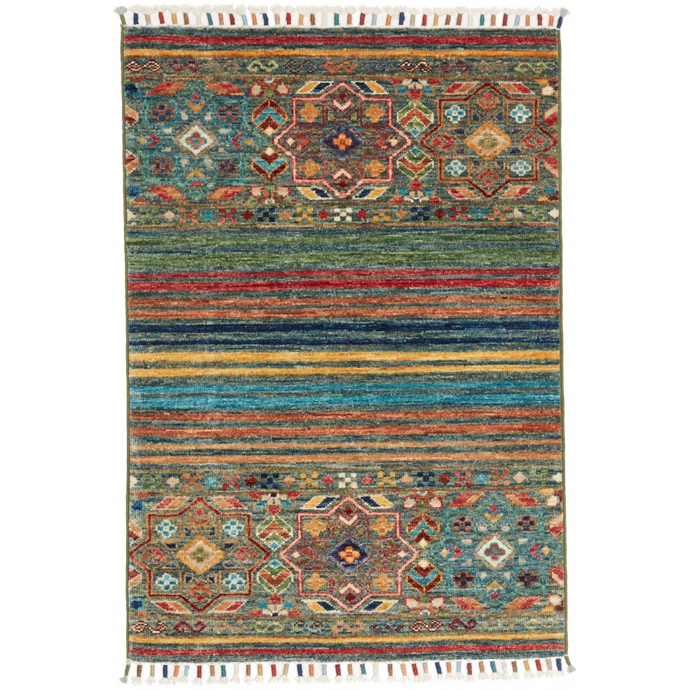 Tappeto Rubin Pakistan azzurro arancione 65x98 Tappeto Rubin Pakistan azzurro arancione 65x98