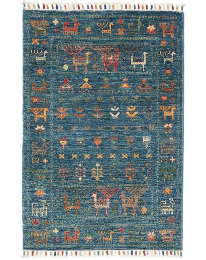 Tappeto Rubin Pakistan azzurro grigio 63x98