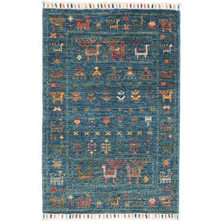 Tappeto Rubin Pakistan azzurro grigio 63x98