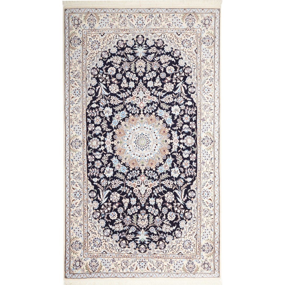 Tappeto Nain 9La Persia bianco grigio 144x250 Tappeto Nain 9La Persia bianco grigio 144x250