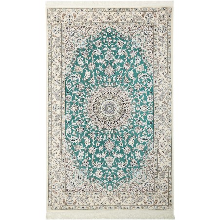 Tappeto Nain 9La Persia bianco azzurro 130x208