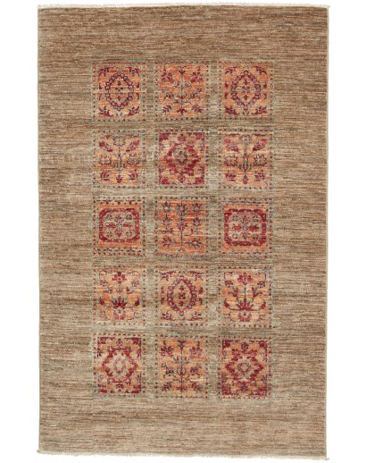 Tappeto Bakhteari Pakistan marrone bianco 100x153