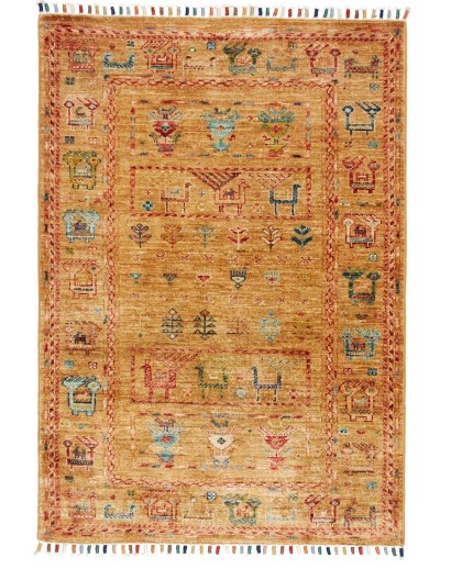 Tappeto Rubin Pakistan arancione grigio 80x113
