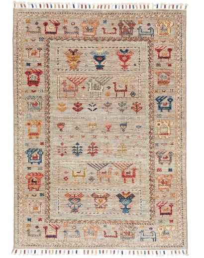 Tappeto Rubin Pakistan marrone grigio 80x111