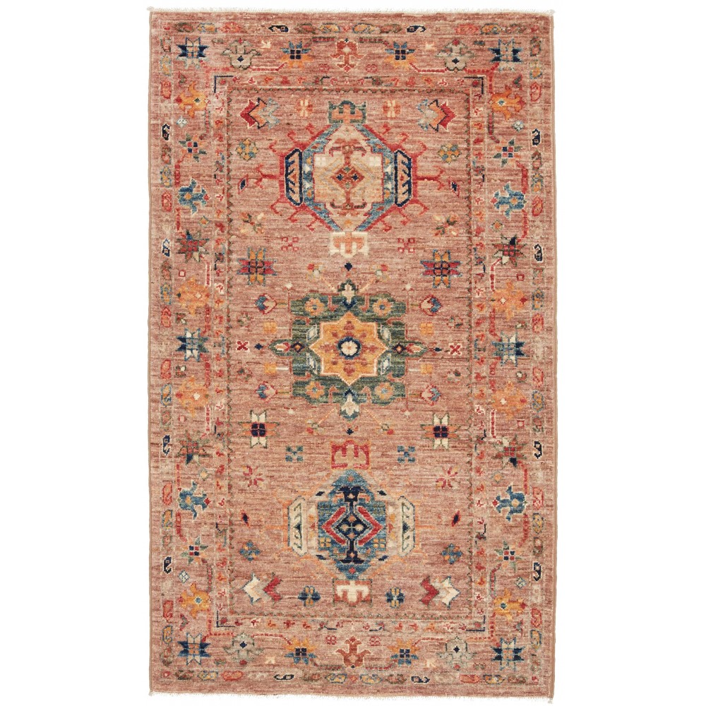 Tappeto Tribal Pakistan marrone grigio 79x135 Tappeto Tribal Pakistan marrone grigio 79x135
