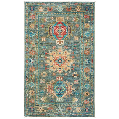 Tappeto Tribal Pakistan bianco grigio 78x124
