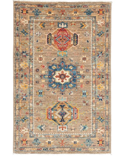 Tappeto Tribal Pakistan marrone grigio 76x117