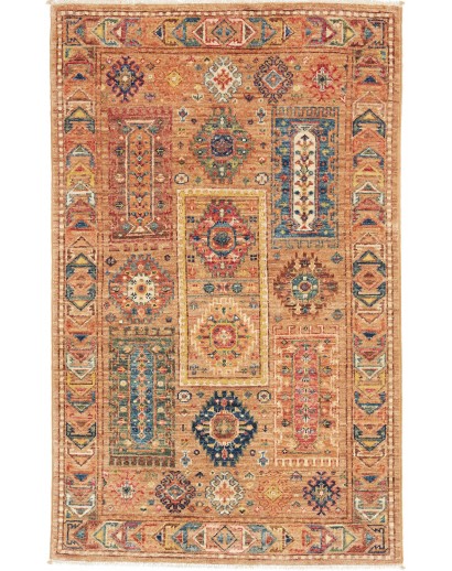 Tappeto Tribal Pakistan marrone grigio 77x126