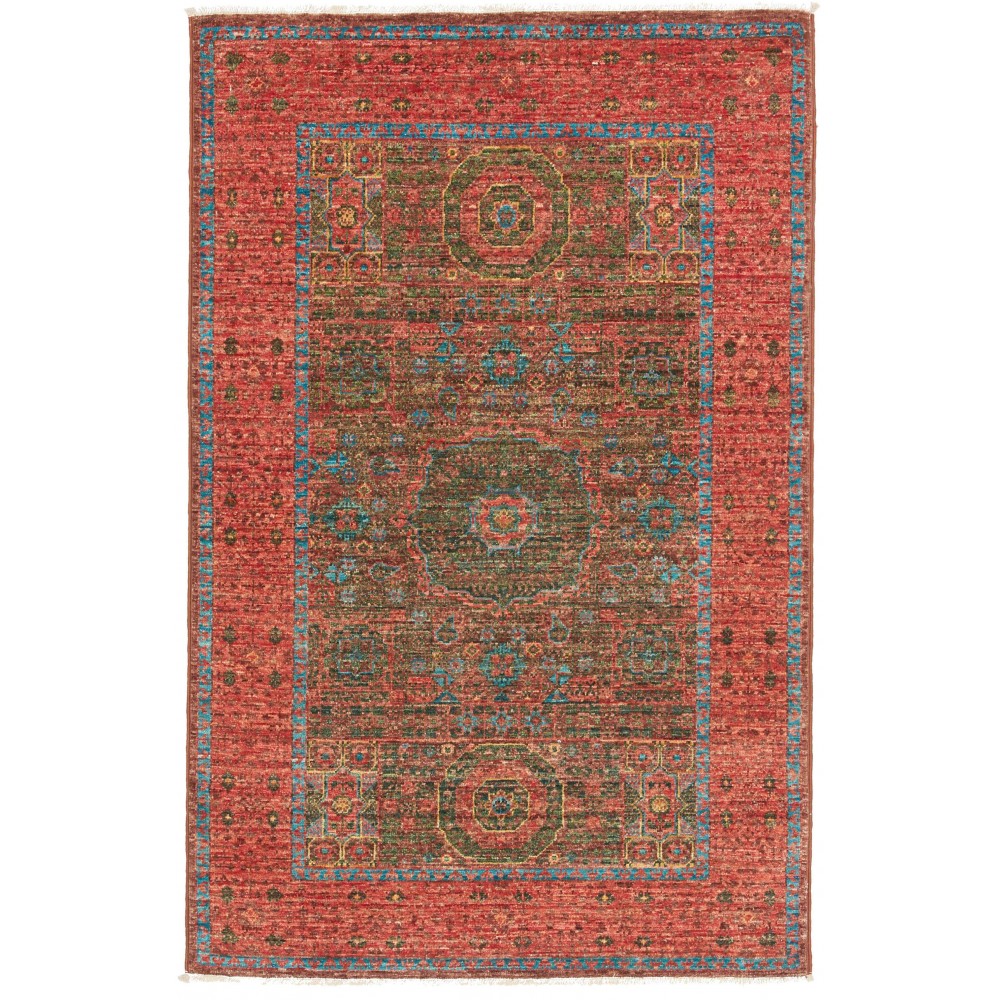 Tappeto Mamlouk Pakistan marrone bianco 79x124 Tappeto Mamlouk Pakistan marrone bianco 79x124