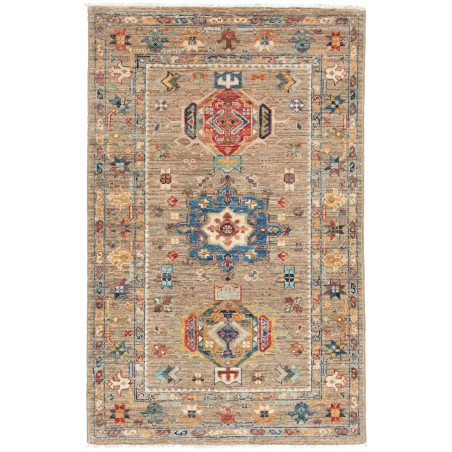 Tappeto Tribal Pakistan marrone grigio 76x119