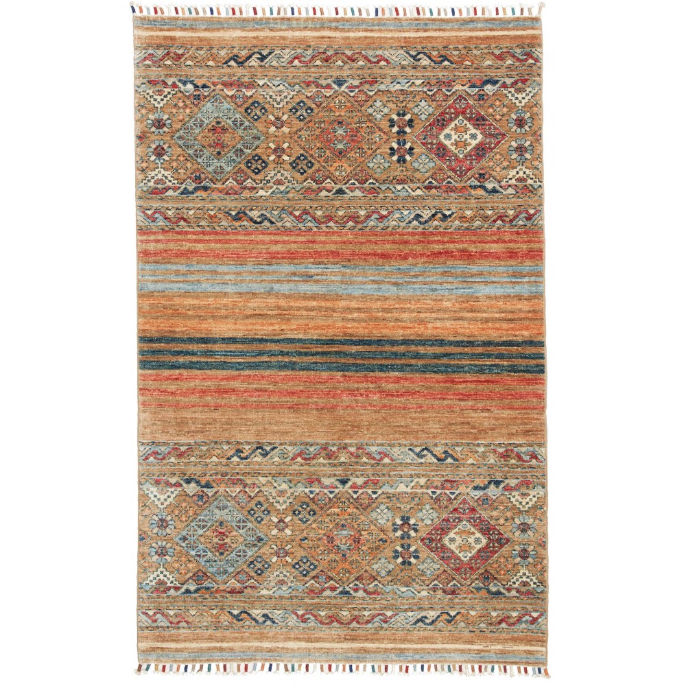 Tappeto Rubin Pakistan marrone grigio 98x154 Tappeto Rubin Pakistan marrone grigio 98x154