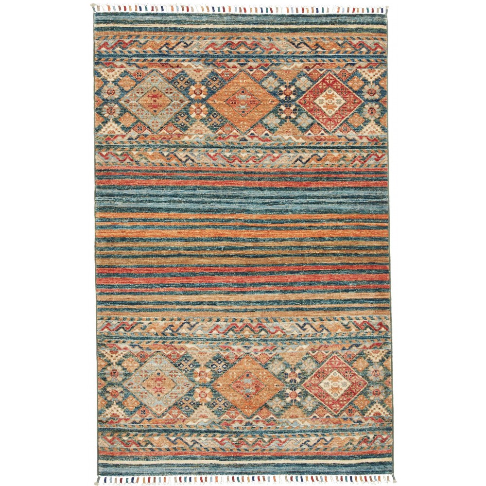 Tappeto Rubin Pakistan marrone grigio 97x153 Tappeto Rubin Pakistan marrone grigio 97x153