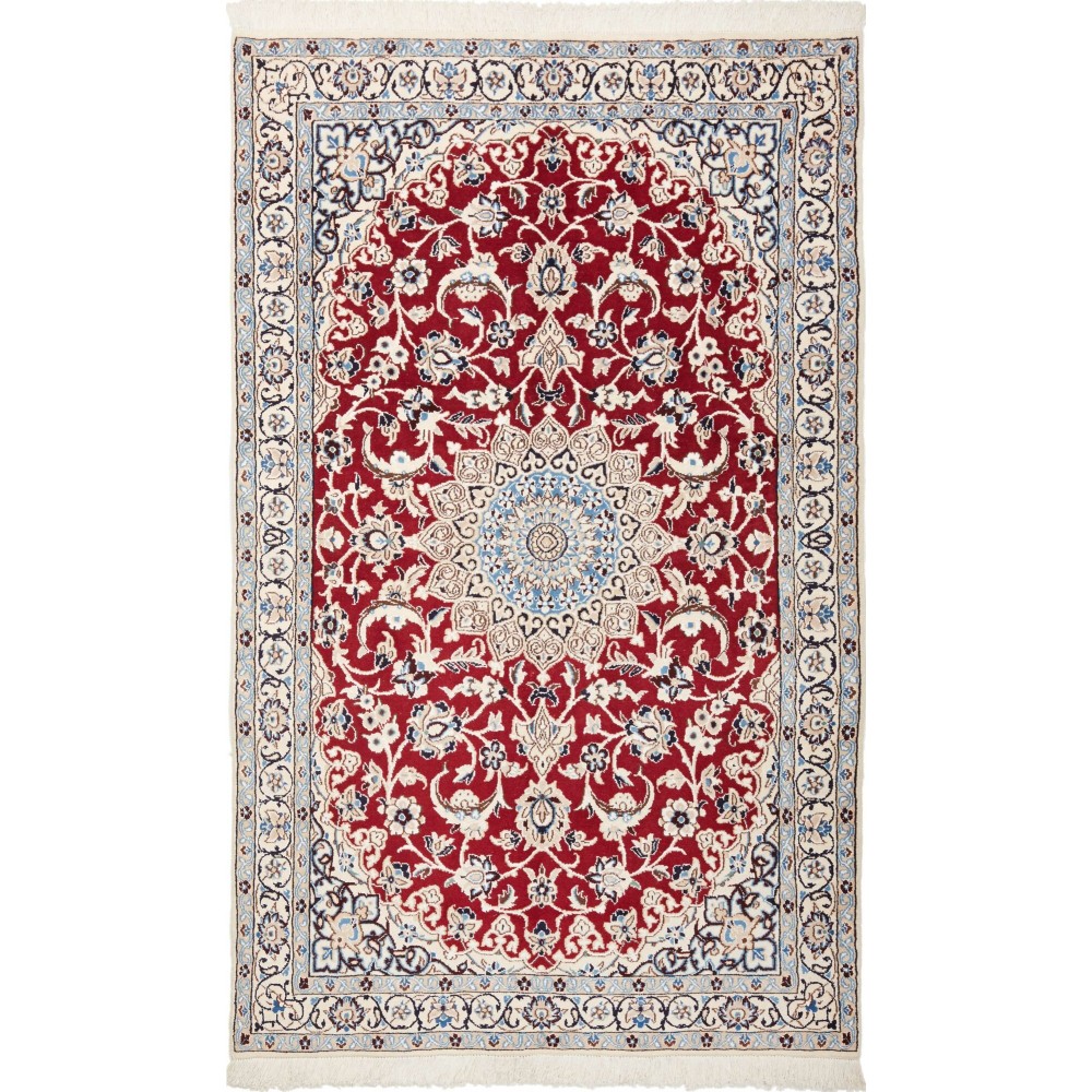 Tappeto Nain 9La Persia bianco marrone 110x183 Tappeto Nain 9La Persia bianco marrone 110x183