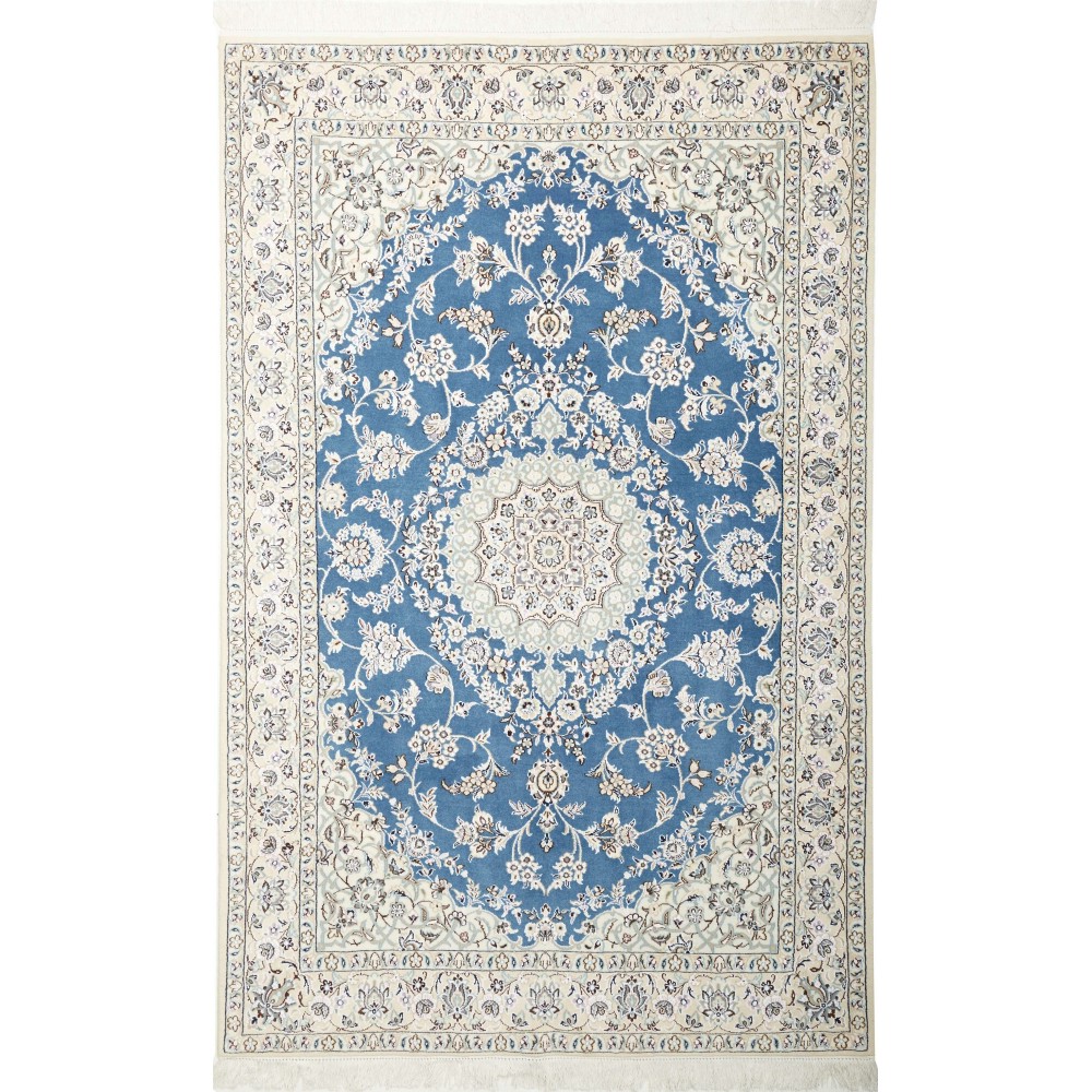Tappeto Nain 9La Persia bianco grigio 128x200 Tappeto Nain 9La Persia bianco grigio 128x200