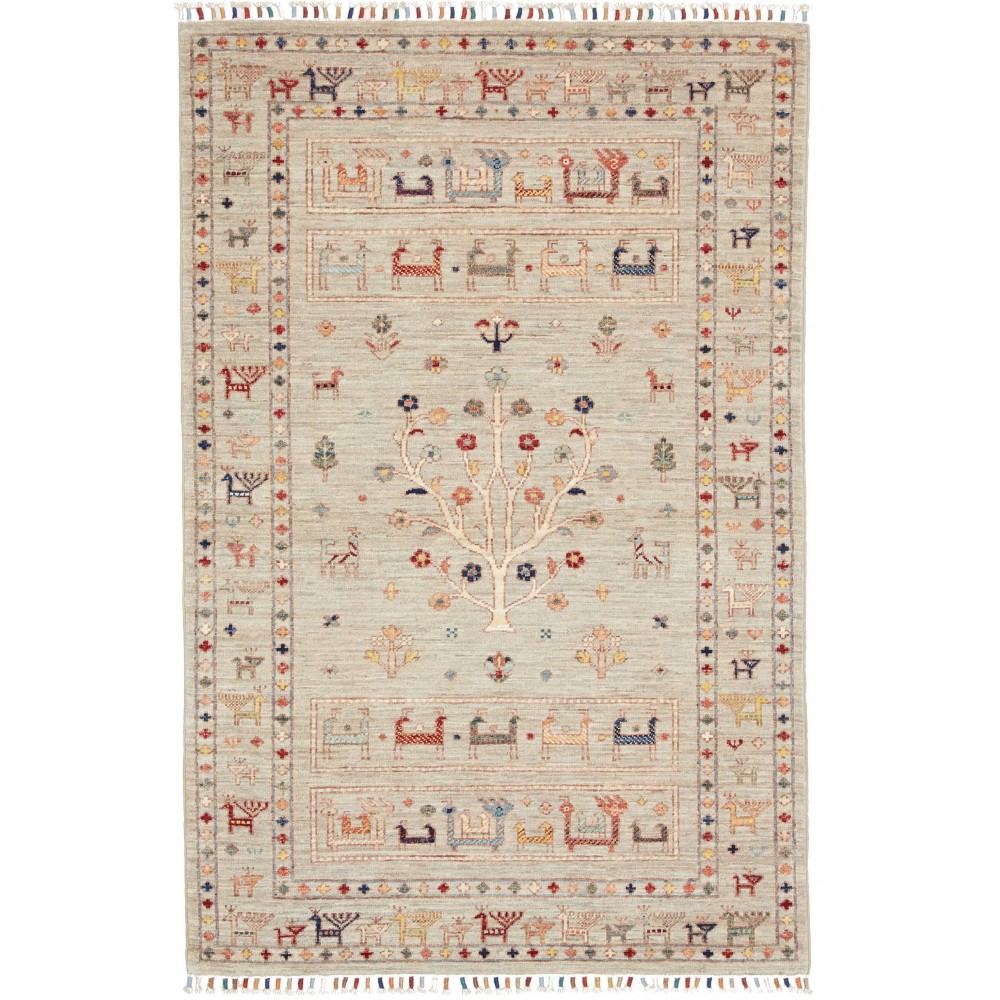 Tappeto Rubin Pakistan beige grigio 103x157 Tappeto Rubin Pakistan beige grigio 103x157