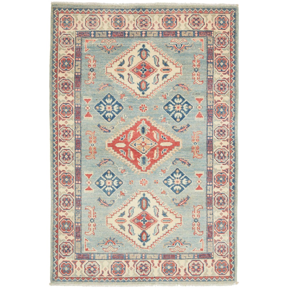 Tappeto Kazak Afghanistan beige marrone 100x149 Tappeto Kazak Afghanistan beige marrone 100x149