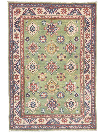 Tappeto Kazak Afghanistan marrone azzurro 100x149