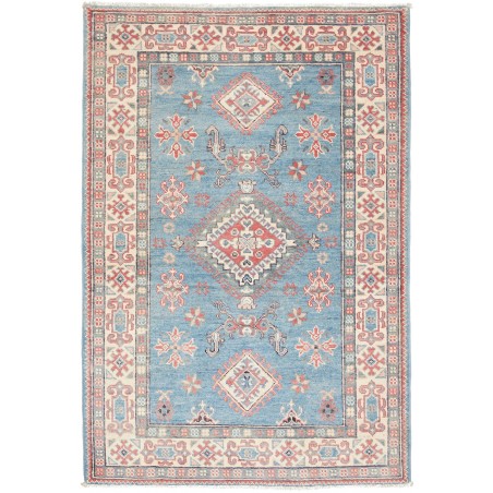 Tappeto Kazak Afghanistan beige azzurro 101x150