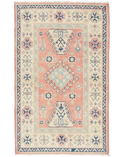Tappeto Kazak Afghanistan beige azzurro 79x131