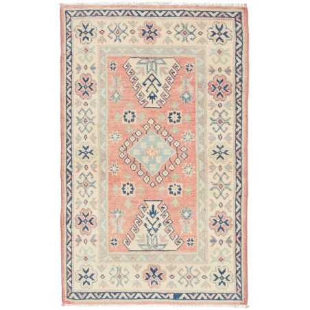 Tappeto Kazak Afghanistan beige azzurro 79x131