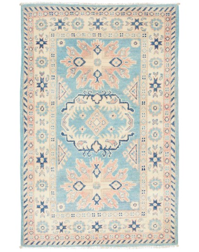 Tappeto Kazak Afghanistan bianco grigio 83x126