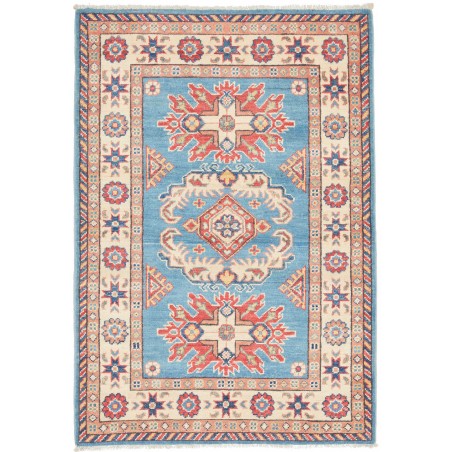 Tappeto Kazak Afghanistan beige azzurro 84x122